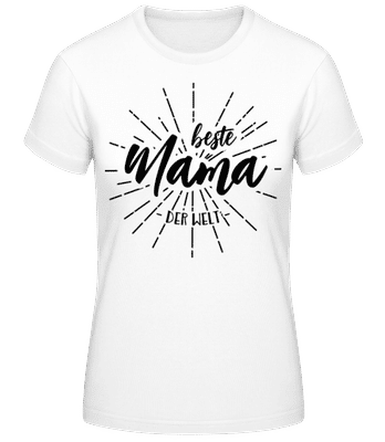 Beste Mama Der Welt Sterne - Frauen Basic T-Shirt - Weiß - Vorne