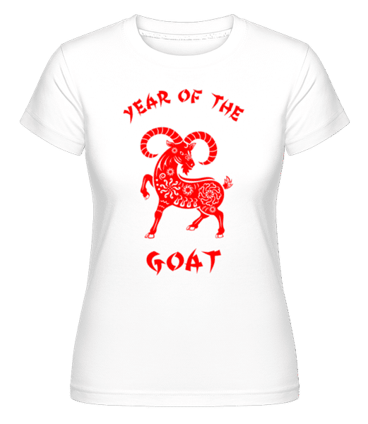 Aperçu: Chinese Zodiac Year Of The Goat - T-shirt Shirtinator femme - Blanc - Devant