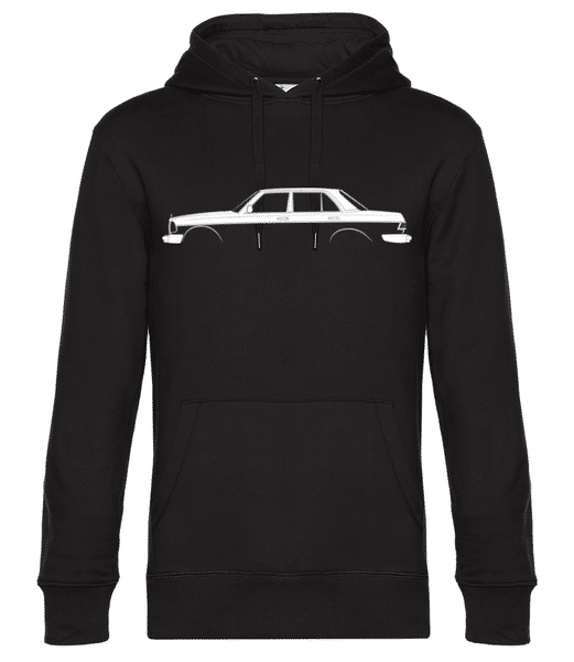 Aperçu: 'Mercedes-Benz 280E W123' Silhouette - Sweat à capuche premium Unisexe - Noir - Devant