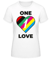 One Love - Dámské basic tričko - Bílá - Napřed