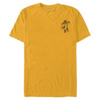 Disney - Medvedík Pú - Tigr Vintage Line - Pánské Tričko - Zlatožlutá - Napřed