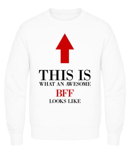 Aperçu: Awesome BFF - Sweatshirt Homme - Blanc - Devant