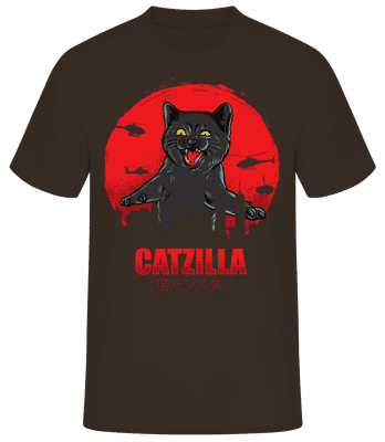 Catzilla - Men's Basic T-Shirt - Brown - Front