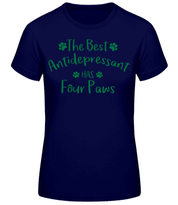 The Best Antidepressant - Camiseta básica de mujer - Marino - delante