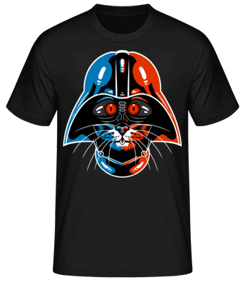 Cat Vader - Männer Basic T-Shirt - Schwarz - Vorne