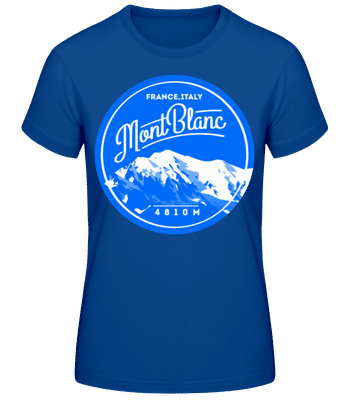 Mont Blanc Mountain - T-shirt femme B&C - Bleu royal - Devant