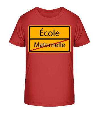 École - Maternelle - T-shirt bio Enfant Stanley Stella 2.0 - Rouge - Devant