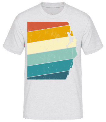 Grimpeur Rétro Homme - T-shirt standard Homme - Gris chiné - Devant