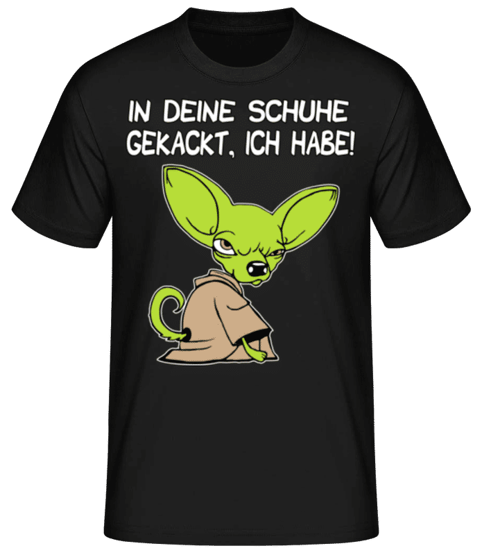 Vorschau: In Deine Schuhe Gekackt - Männer Basic T-Shirt - Schwarz - Vorne