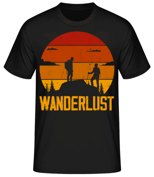 Aperçu: Wanderlust Sunset - T-shirt standard Homme - Noir - Devant