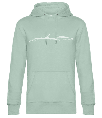 'Porsche Boxster 981 Spyder' Silhouette - Sweat à capuche standard homme - Menthe verte - Devant