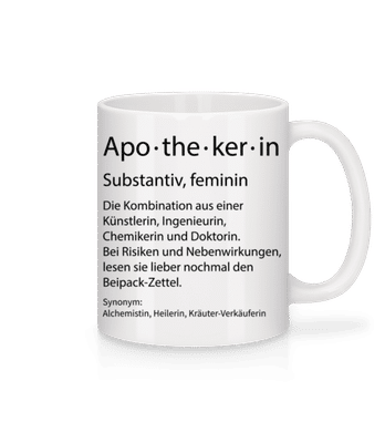 Apothekerin Quatsch Duden - Tasse - Weiß - Vorne