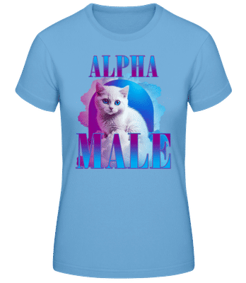 Alpha Male Cat - Women's Basic T-Shirt - Light blue - Front