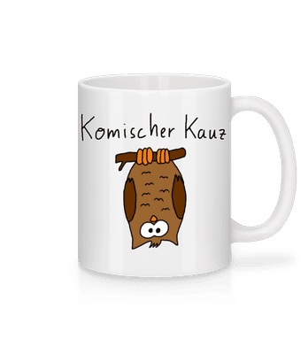 Komischer Kauz - Tasse - Weiß - Vorne