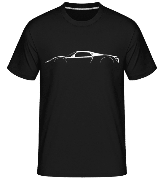 Aperçu: 'Porsche 918 Spyder' Silhouette -  T-Shirt Shirtinator homme - Noir - Devant