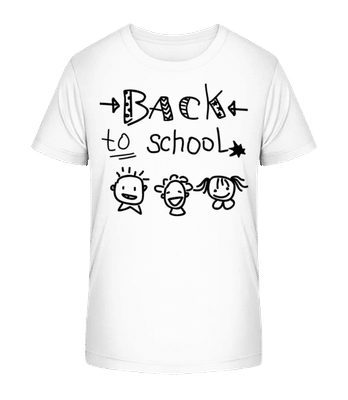 Back To School - Kid's Organic T-Shirt Stanley Stella 2.0 - White - Front