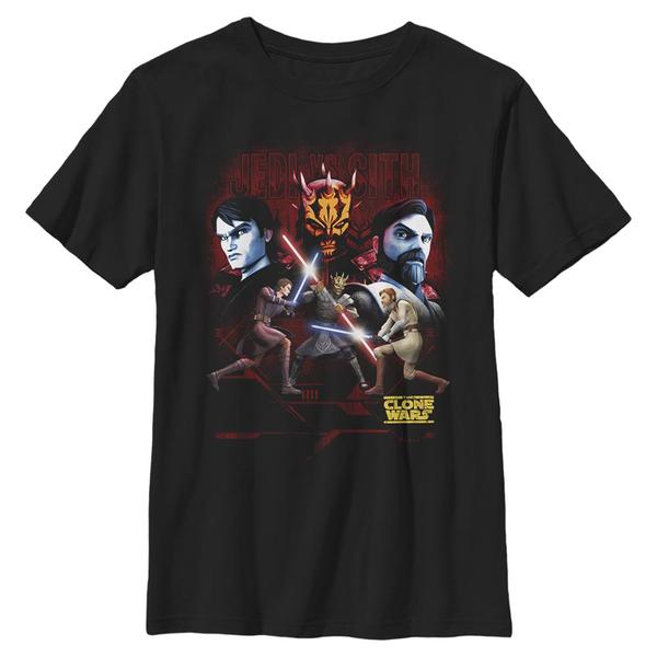 Vorschau: Star Wars - The Clone Wars - Skupina Veruses Mode - Kinder T-Shirt - Schwarz - Vorne