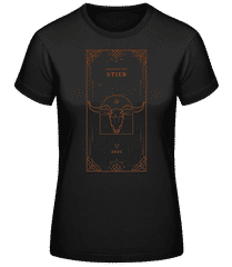 Art Deco Sternzeichen Stier · Frauen Basic T-Shirt