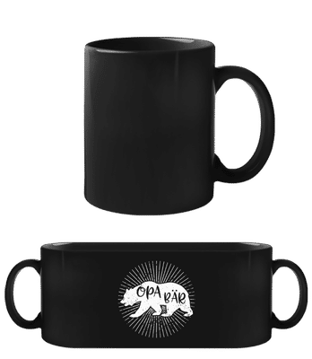 Opa Bär - Schwarze Tasse - Schwarz - Vorne
