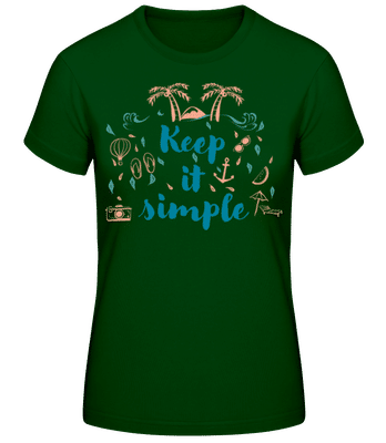 Keep It Simple - Dámské basic tričko - Bottle green - Napřed