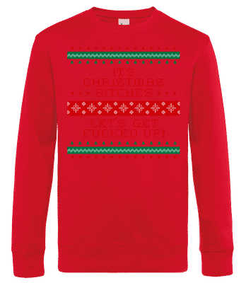 It´s Christmas Bitches - Men's standard sweatshirt - Red - Front