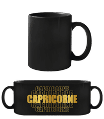 Écriture Doré Astrologique Capricorne · Tasse Noire