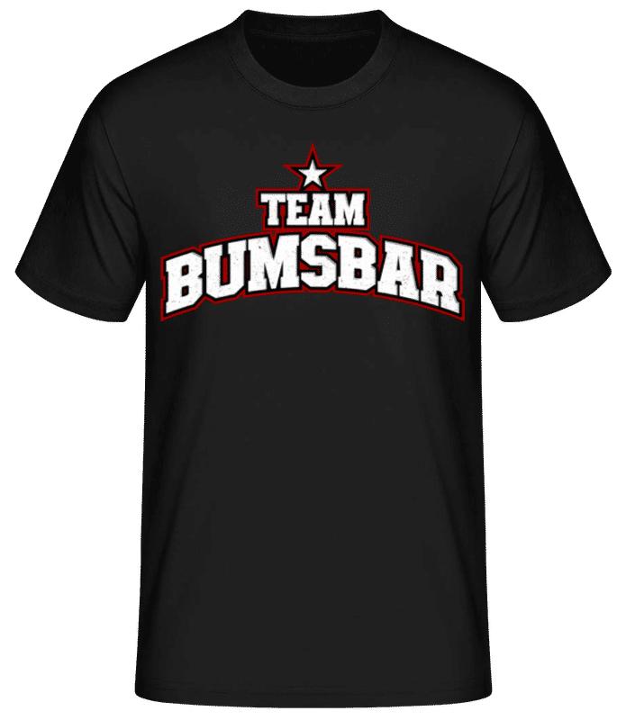 Vorschau: Team Bumsbar - Männer Basic T-Shirt - Schwarz - Vorne