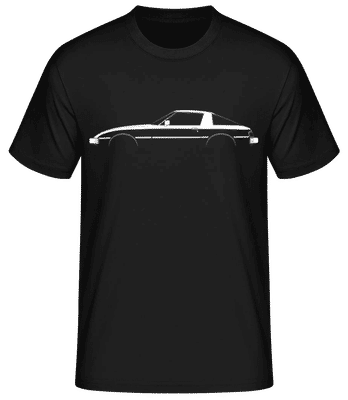 'Mazda RX-7 SA' Silhouette - Men's Basic T-Shirt - Black - Front