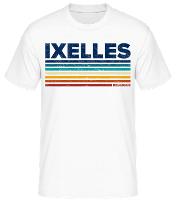 Ixelles Belgique Retro - T-shirt standard Homme - Blanc - Devant