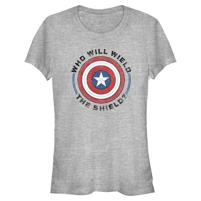 Marvel - Falcon a Winter Soldier - Logo Wield Shield - Dámské Tričko - Melírově šedá - Napřed