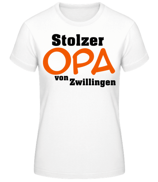 Vorschau: Stolzer Opa Von Zwillingen - Frauen T-Shirt B&C - Weiß - Vorne