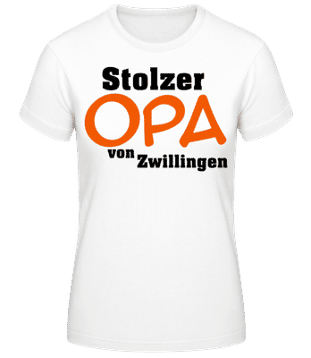 Stolzer Opa Von Zwillingen - Frauen T-Shirt B&C - Weiß - Vorne