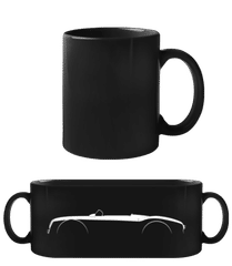 'Porsche 550 Spyder' Silhouette · Black Mug