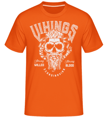 Vikings Scandinavian -  Shirtinator Men's T-Shirt - Orange - Front