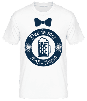 Des Is Mei Maß-Anzug - Männer Basic T-Shirt - Weiß - Vorne