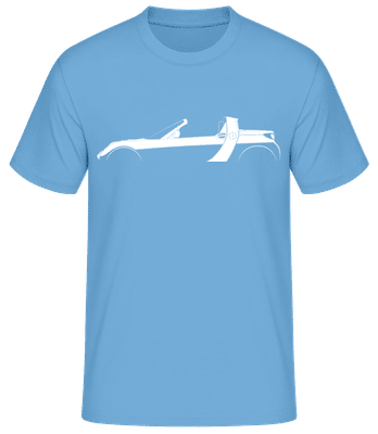 'Smart Roadster' Silhouette - T-shirt standard Homme - Bleu clair - Devant