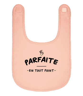 Parfaite En Tout Point - Bavoir Bébé bio - Rose - Devant