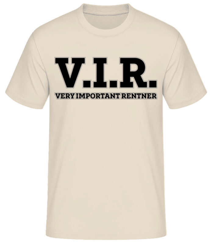 Vorschau: Very Important Rentner - Männer Basic T-Shirt - Creme - Vorne
