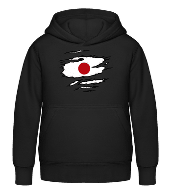 Ripped Flag Japan - Kinder Hoodie - Schwarz - Vorne