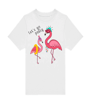Party Flamingos - T-shirt homme B&C - Blanc - Devant