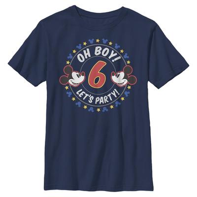 Disney Classics - Mickey Mouse - Mickey Mouse Oh Boy Mickey 6 - Enfant T-shirt - Bleu marine - Devant