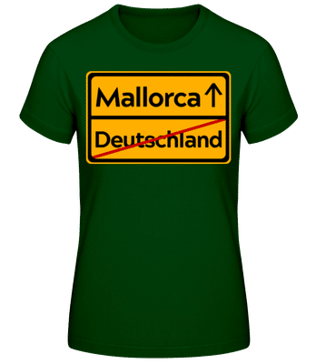 Mallorca Deutschland - Frauen Basic T-Shirt - Flaschengrün - Vorne