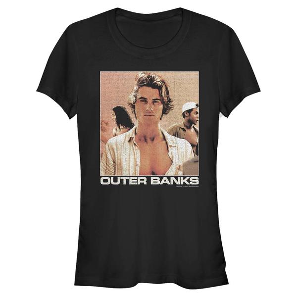 Preview: Netflix - Outer Banks - John B Waves Poster - Women's T-Shirt - Black - Front