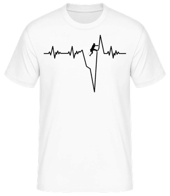 Bouldering Heartbeat - T-shirt standard Homme - Blanc - Devant