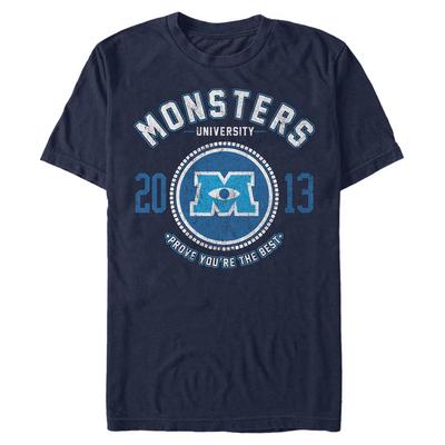 Pixar - Monsters - Logo Badge - Men's T-Shirt - Navy - Front