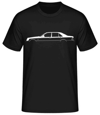 'Mercedes S W140' Silhouette - Men's Basic T-Shirt - Black - Front