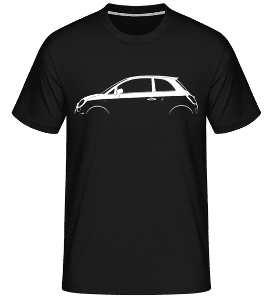 Preview: 'Fiat 500 Abarth (2008)' Silhouette - Shirtinator Men's T-Shirt - Black - Front