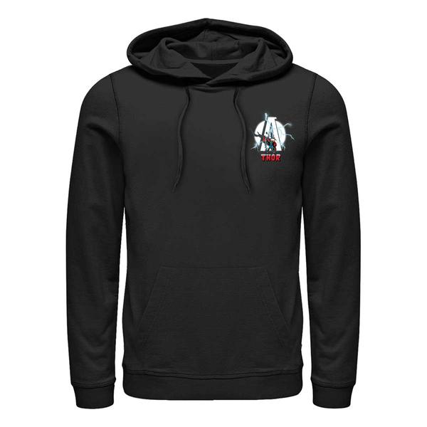 Aperçu: Marvel - Avengers - Thor Badge - Unisex Sweat à capuche - Noir - Devant