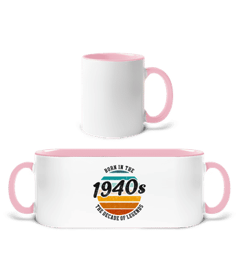 1940 The Decade Of Legends - Two-toned Mug - White / Pink - Front