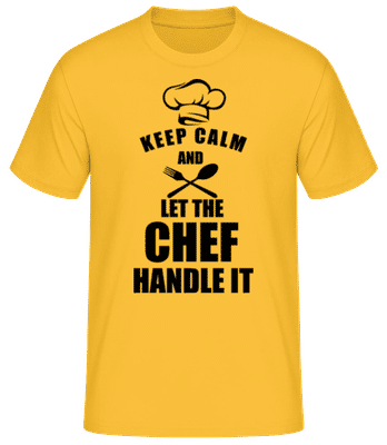 Keep Calm Chef Black - Pánske basic tričko - Zlatožltá - Predné